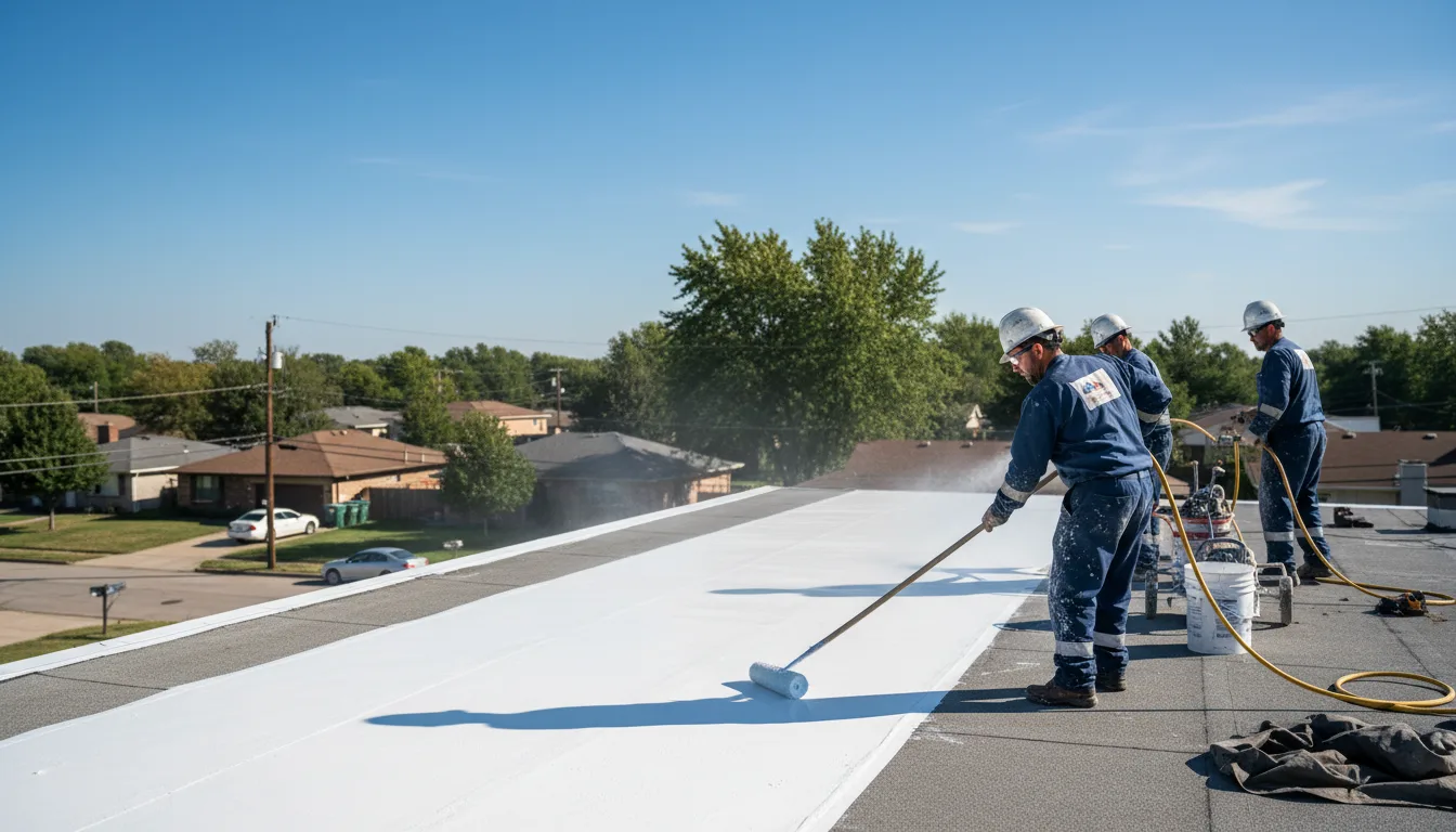 Commercial roof coating in Woodleaf, NC near me